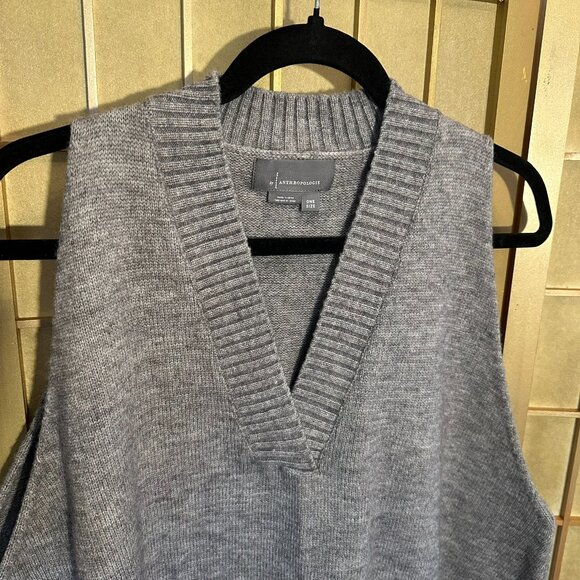 Anthropologie oversized pullover sweater vest in classic gray - One Size - New - Picture 4 of 9